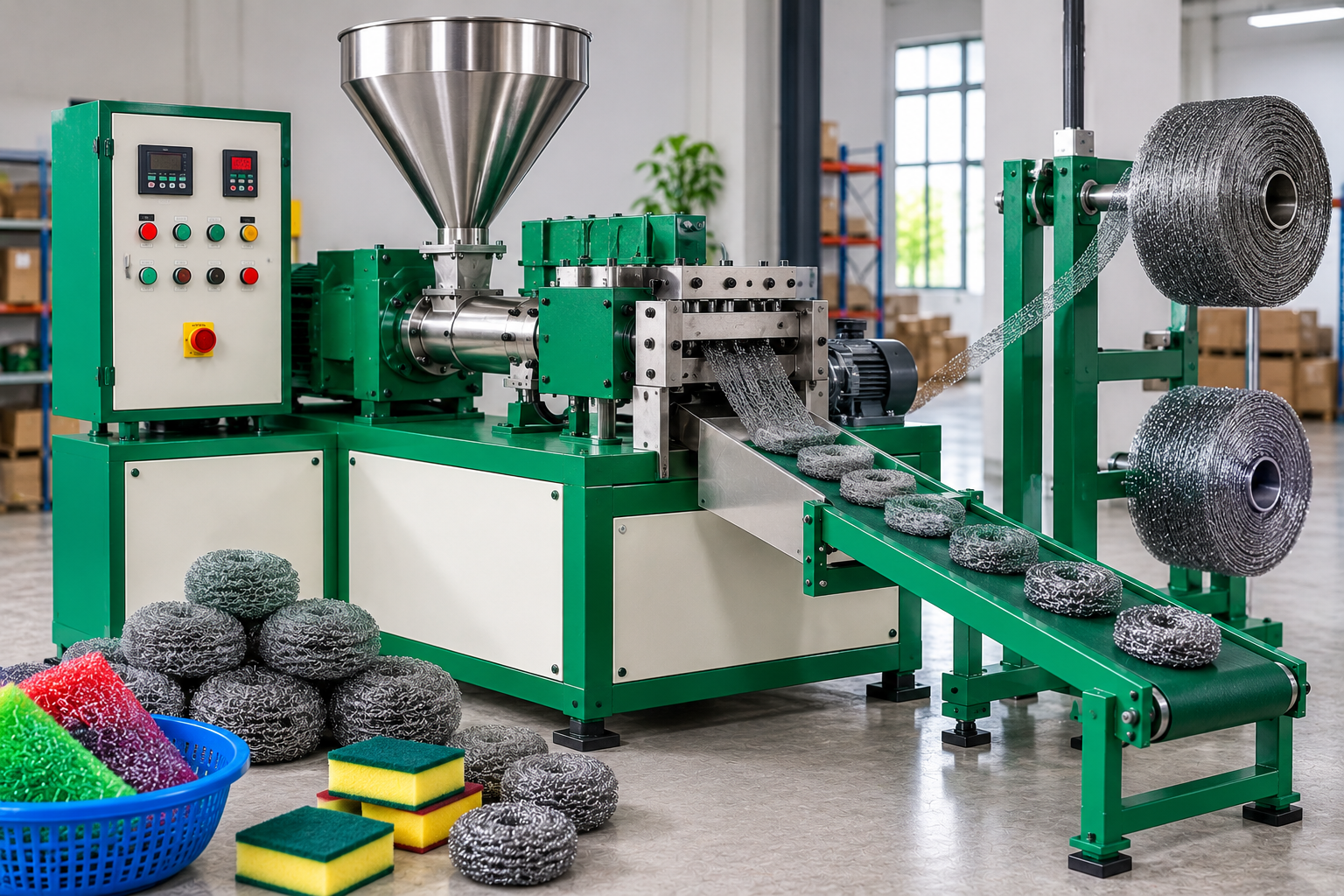 Juna Scrubber Making Machine